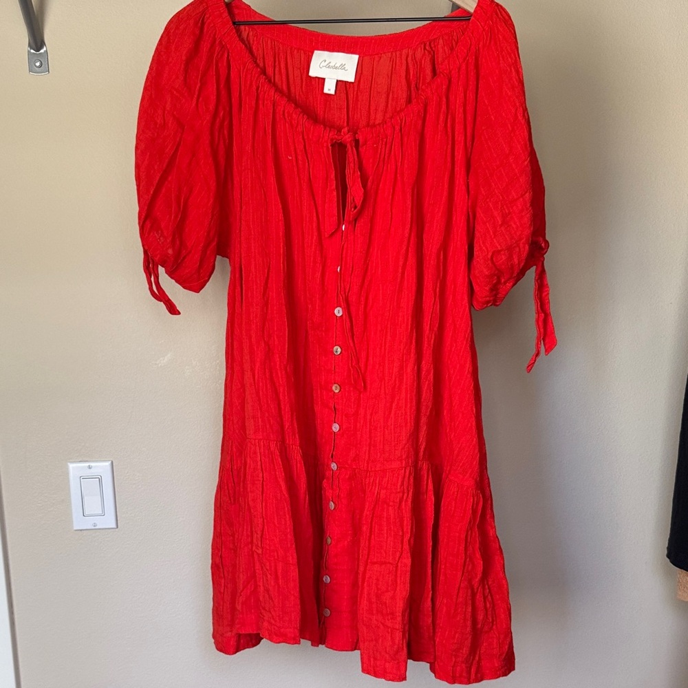 Cleobella Organic Cotton Scarlet Button-Front Dress